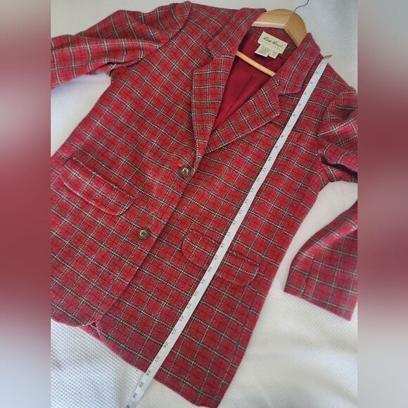 Eddie Bauer plaid wool petite blazer sport jacket new without tags - Picture 6 of 12